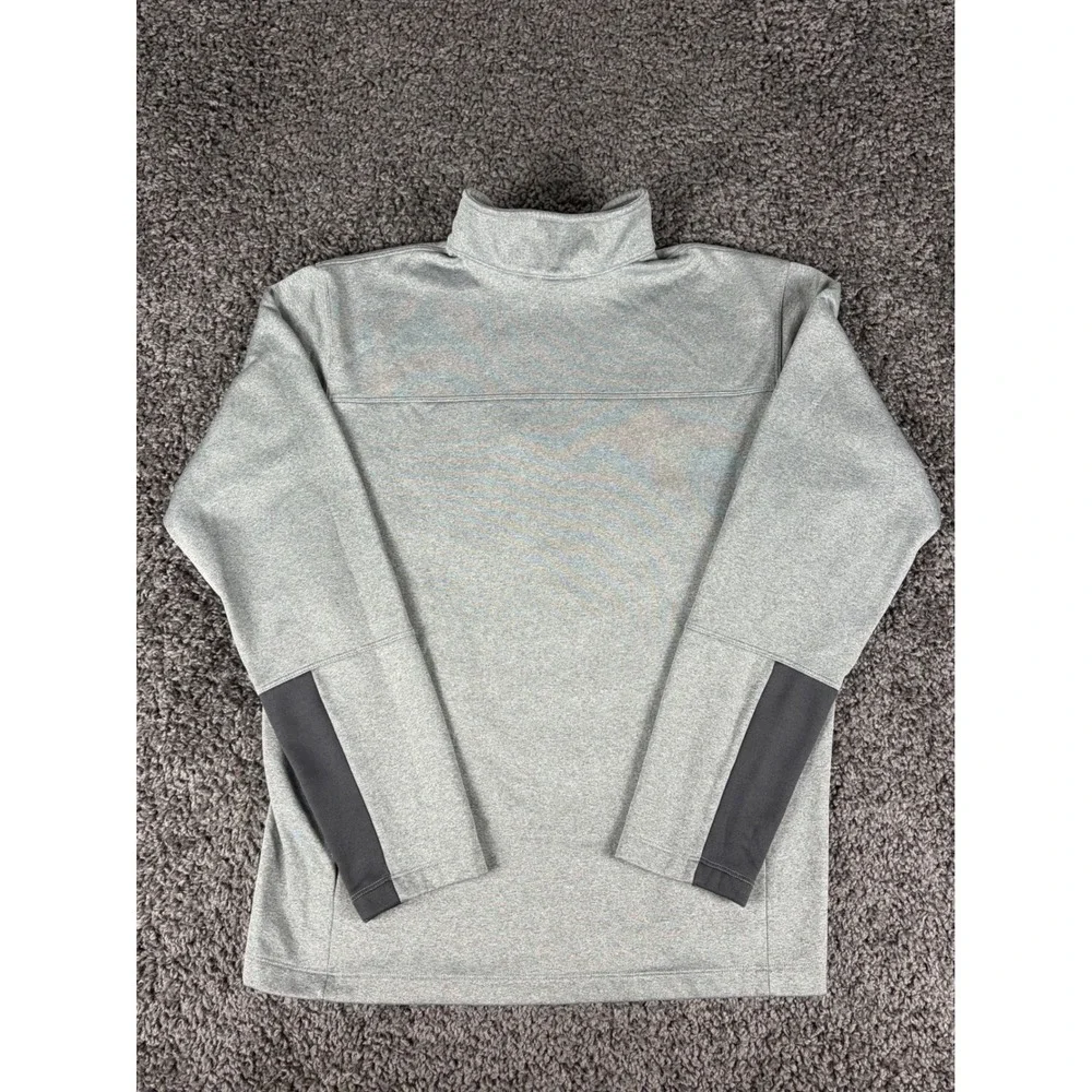 The North Face Mens Gray Quarter Zip Fleece Pullover Jacket Large